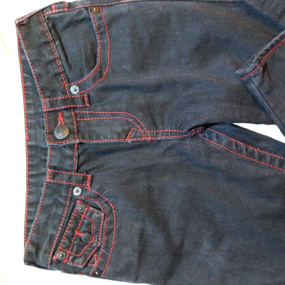 Straight jeans w/red stitching - Picture 13 of 13